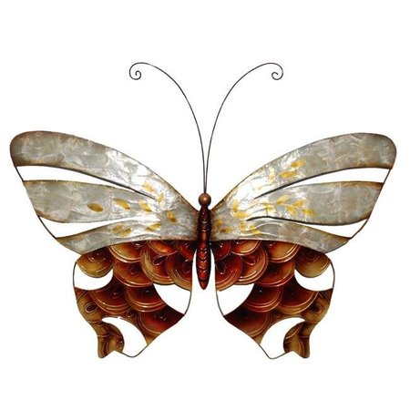 ECO STYLE HOME Eangee Home Design esh171 Wall Butterfly with Pearl & Copper Scaling m2057